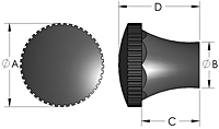 PL4 Pull Knob Line Drawing